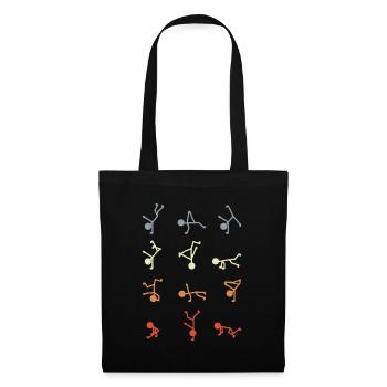 Figurines bâton breakdancer - Sac en tissu - noir - Devant