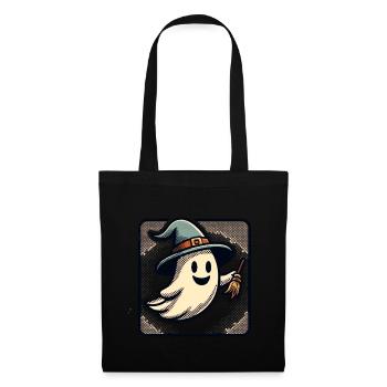 Funny Witch Ghost Witches Broom Halloween Party - Tote Bag - black - Front