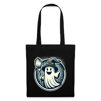 Funny Witch Spirit Witch Broom Vintage Art Style - Tote Bag - black - Front