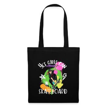 Yes Girls Can Skateboard - Tote Bag - black - Front