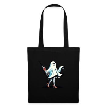 Funny Nurse Ghost Hunt Haunted House - Tote Bag - black - Front