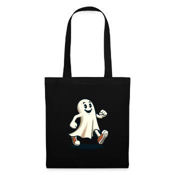 Drôle Vintage Fantôme Rétro Art Style Halloween - Sac en tissu - noir - Devant