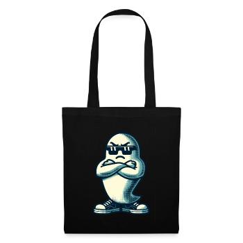 Cool fantôme Vintage Style artistique Drôle Halloween - Sac en tissu - noir - Devant