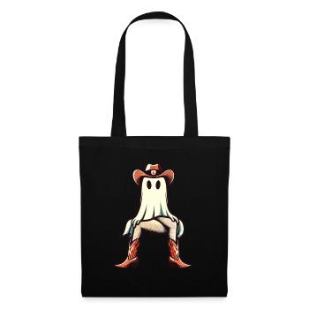 Funny Ghost Cowboy girl Boots Cowboy Hat - Tote Bag - black - Front
