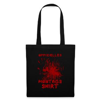 Chemise officielle du lundi - Dicton d’Halloween - Sac en tissu - noir - Devant
