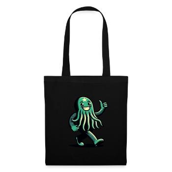 Drôle Heureux Cthulhu Drôle Cthulhu - Sac en tissu - noir - Devant