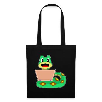Snake Laptop - Tote Bag - black - Front