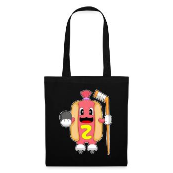 Hotdog Eishockey Eishockeyschläger - Stoffbeutel - Schwarz - Vorne
