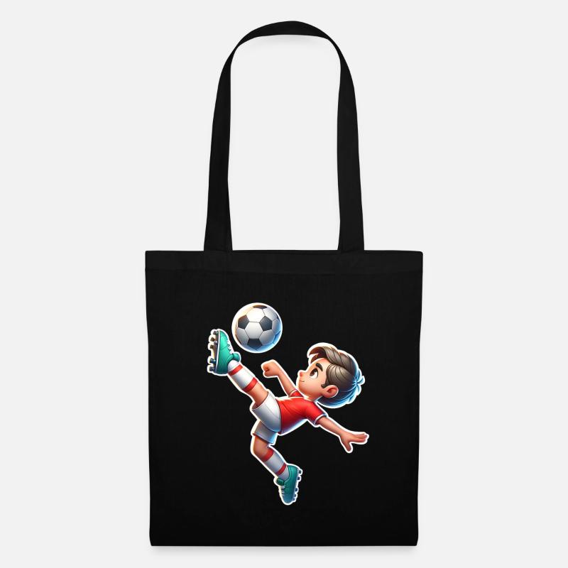 Fußball Fallrückzieher - Stoffbeutel - Schwarz