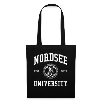 Nordsee University Universität Hochschule Uni - Stoffbeutel - Schwarz - Vorne