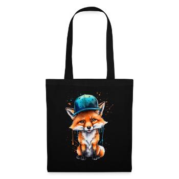 Casquette Fox Snapback Cool Animal Design Print - Sac en tissu - noir - Devant