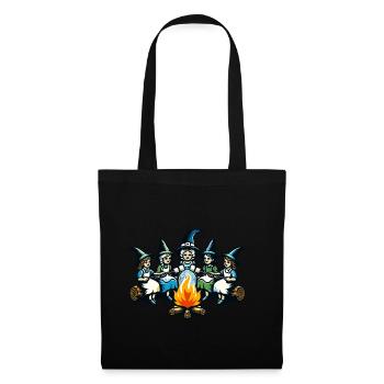 Camping feu de camp Vintage sorcières Design - Sac en tissu - noir - Devant