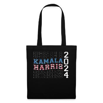 Couleurs du drapeau des États-Unis à Kamala Harris 2024 pour - Sac en tissu - noir - Devant