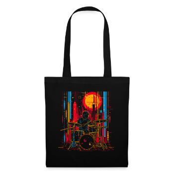 Drummer Portrait - Tote Bag - black - Front