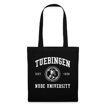 Tübingen Nude University Universität Hochschule - Stoffbeutel - Schwarz - Vorne