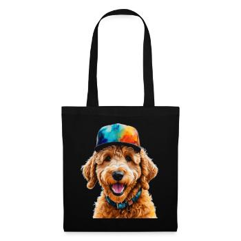 Goldendoodle Snapback Cap Hund Tier Design Print - Stoffbeutel - Schwarz - Vorne