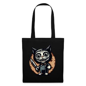 Creepy Cat Psycho Pet Halloween Decoration - Tote Bag - black - Front