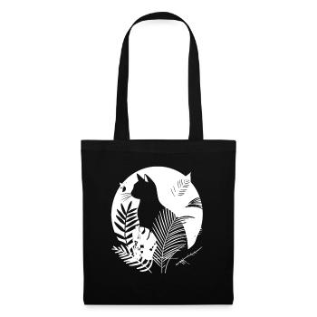 Illustration de chats - Sac en tissu - noir - Devant