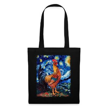Ferme de poulets Ferme Nuit étoilée Peintres - Sac en tissu - noir - Devant