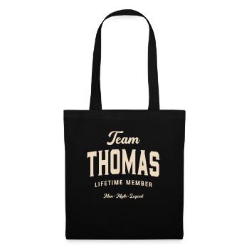 Team Thomas Lifetime Member Name Thomas - Tote Bag - black - Front