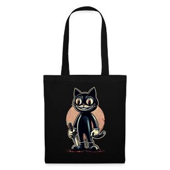 Creepy Cat Psycho Pet Halloween Decoration - Tote Bag - black - Front