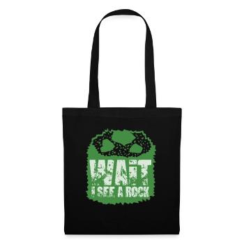 Cadeau géologue géologie - Sac en tissu - noir - Devant