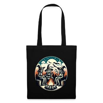 Camping Campfire Vintage Witches Design - Tote Bag - black - Front