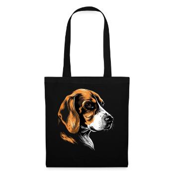 Beagle Welpe Beagles Süßer Hund English Beagle - Stoffbeutel - Schwarz - Vorne
