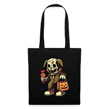 Mort-vivant zombie chien Trick or Treat Halloween - Sac en tissu - noir - Devant