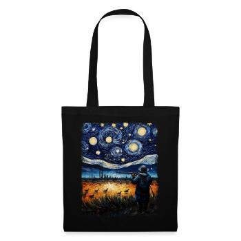 Duck Hunt Duck Hunter Starry Night Painting - Tote Bag - black - Front