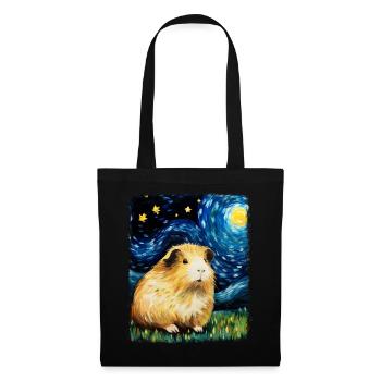 Guinea Pig Pet Starry Night Painting - Tote Bag - black - Front