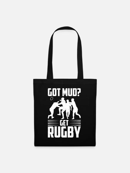 Rugby Geschenk Rugbyspieler Rugby Coach - Stoffbeutel - Schwarz