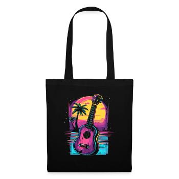 Ukulele 80s Look - Tote Bag - black - Front