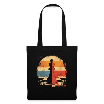 Chess piece Retrowave - Tote Bag - black - Front