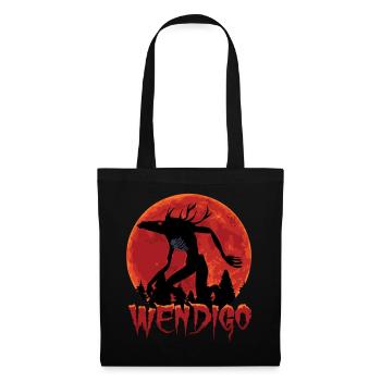 Cryptide Monstres Folk Wendigo Cryptide Effrayant - Sac en tissu - noir - Devant