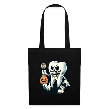 Undead Zombie Tooth Halloween Costume Decoration - Tote Bag - black - Front