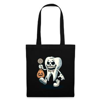 Halloween Dental Hygiene Funny Zombie Tooth - Tote Bag - black - Front