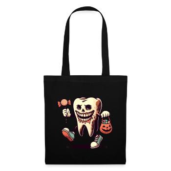 Halloween Dental Hygiene Funny Zombie Tooth - Tote Bag - black - Front