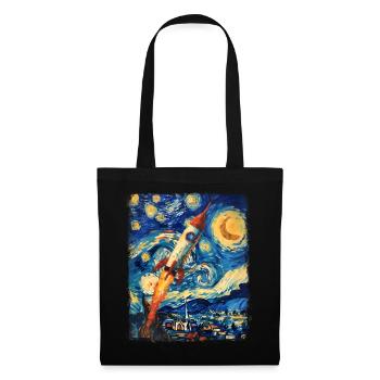Rocket Astronomy Space Space Rocket Starry Night Ma - Tote Bag - black - Front