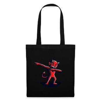 Dabbender Teufel Lustiges Dabbing Design - Stoffbeutel - Schwarz - Vorne
