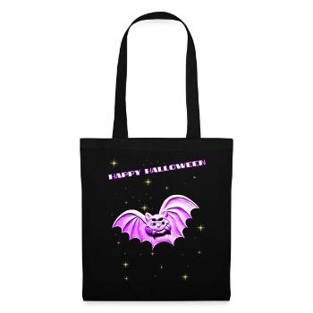 Chauve-souris pour Halloween - Sac en tissu - noir - Devant