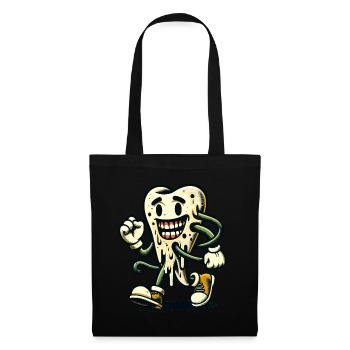 Halloween Dental Hygiene Funny Zombie Tooth - Tote Bag - black - Front