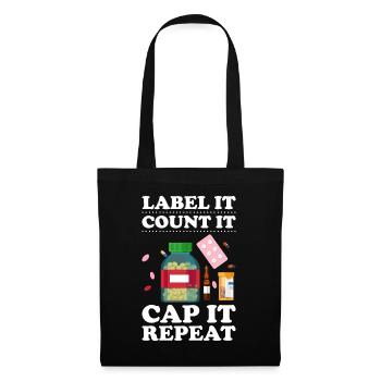 Assistant pharmaceutique Technicien en pharmacie - Sac en tissu - noir - Devant