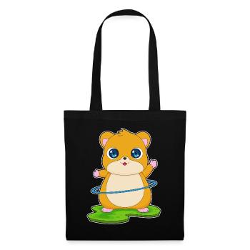 Gymnastique d’entraînement avec cerceau de fitness pour hamsters - Sac en tissu - noir - Devant