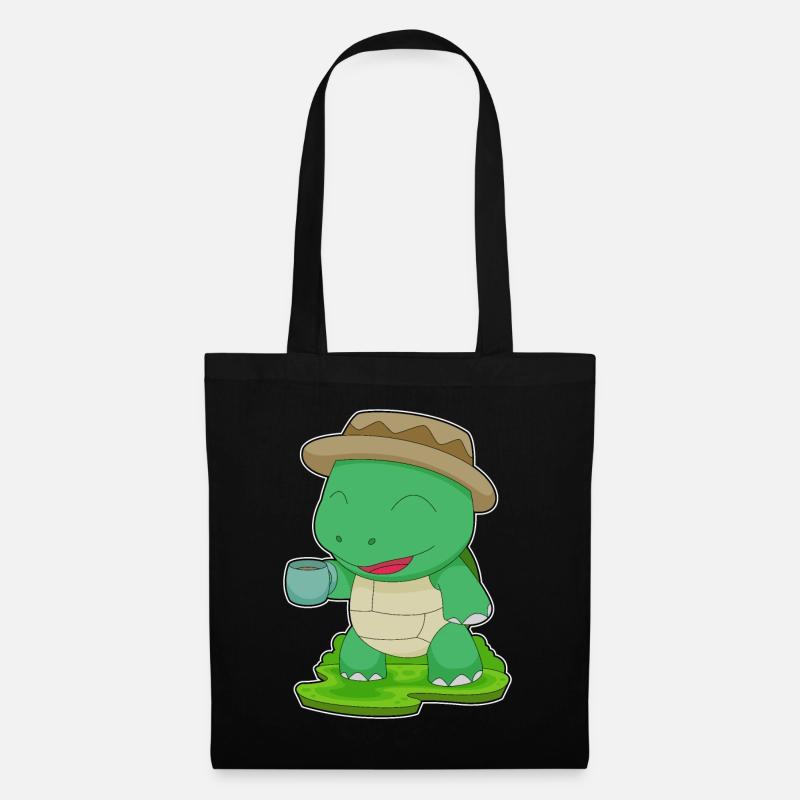 Schildkröte Kaffee Tasse - Stoffbeutel - Schwarz