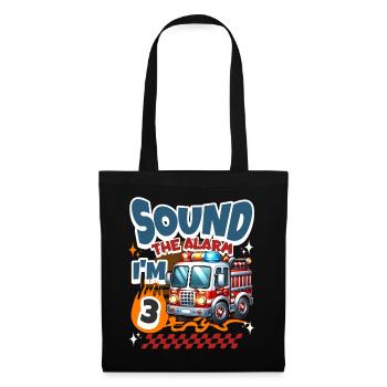 3ème anniversaire des pompiers - Sac en tissu - noir - Devant