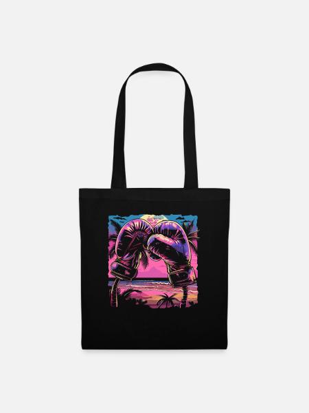 Boxhandschuhe Retrowave - Stoffbeutel - Schwarz