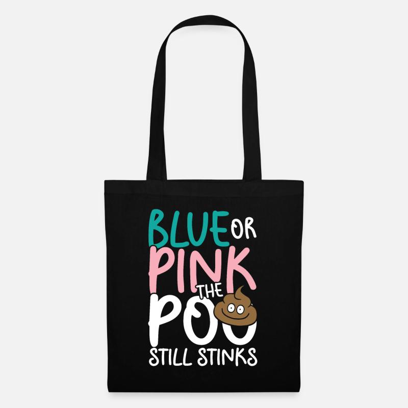 Blue or pink the poo still stinks - Stoffbeutel - Schwarz