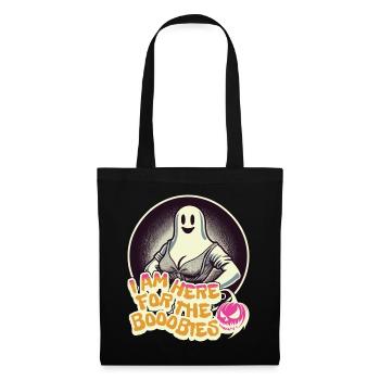 Für Die Boobies Halloween Kostüm Lustiger Spruch - Stoffbeutel - Schwarz - Vorne