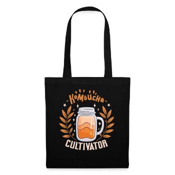Propulsé par le champignon Kombucha - Sac en tissu - noir - Devant